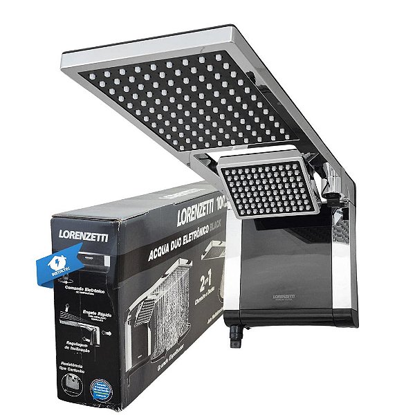 Ducha Acqua Duo Preto C/Cromado 127V 5500W Lorenzetti