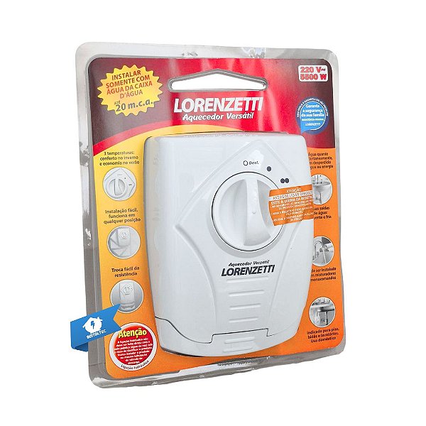 Aquecedor Versátil Branco 220V 5500W Lorenzetti