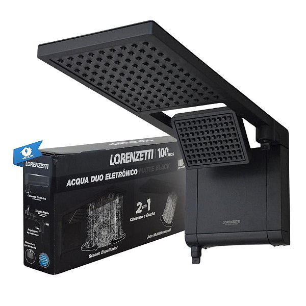 Ducha Acqua Duo Preto 220V 7800W Lorenzetti