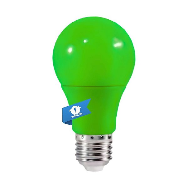 Lâmpada LED Bulbo A60 7W Verde Foxlux