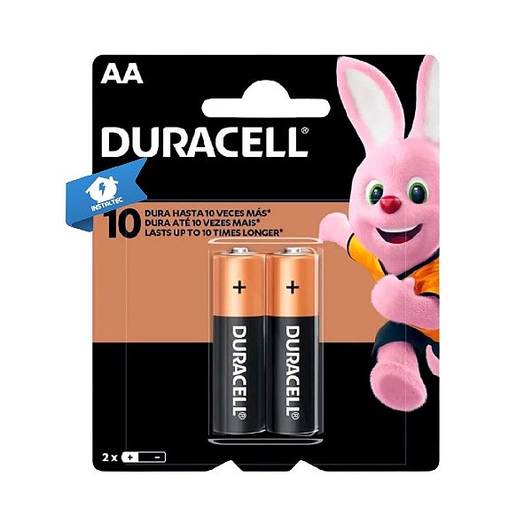 Cartela com 2 Pilhas AA Alcalinas Duracell