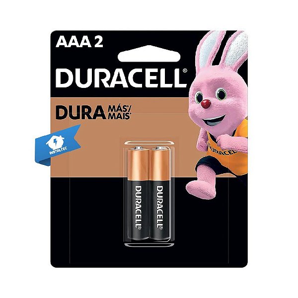 Cartela com 2 Pilhas AAA Alcalinas Duracell