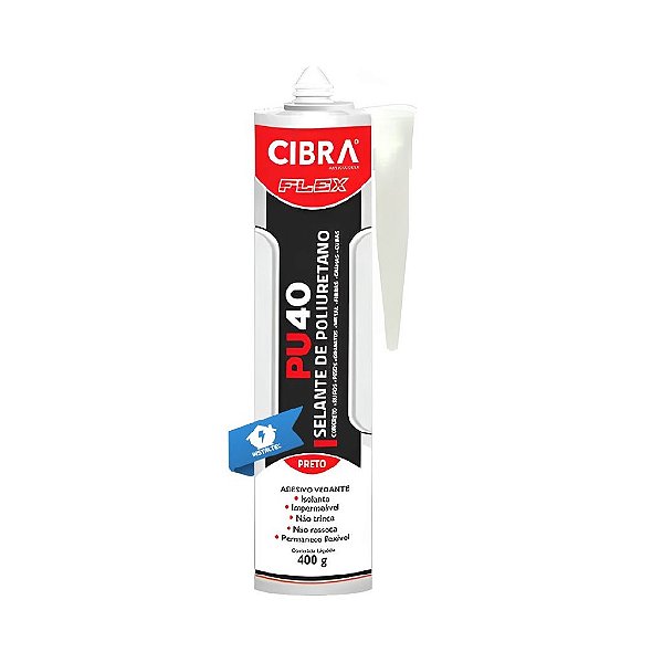 Adesivo Selante PU40 400g Preto Cibraflex