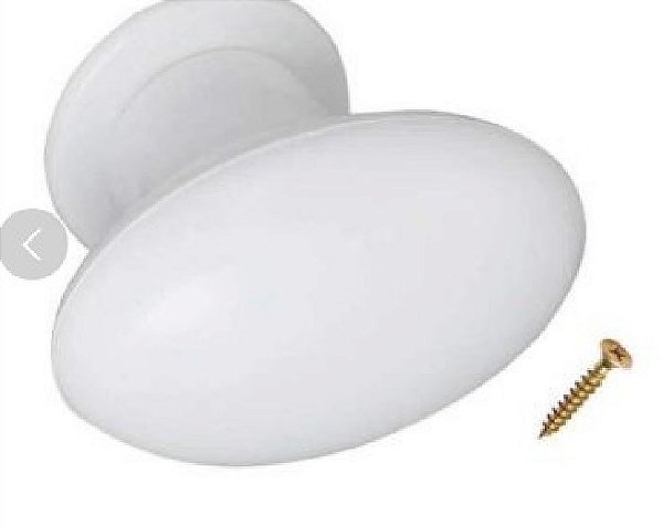 Puxador Village ABS Branco 1 Furo P&J