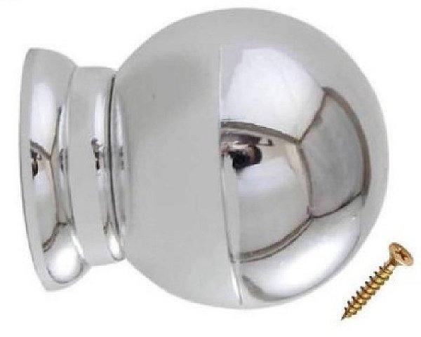 Puxador Bola Pequeno ABS Cromado P&J