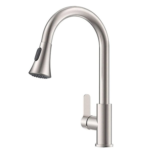 Torneira Gourmet Monocomando Pull Down Cozinha Mesa Bancada Pia Area Externa Misturador Agua Quente Fria
