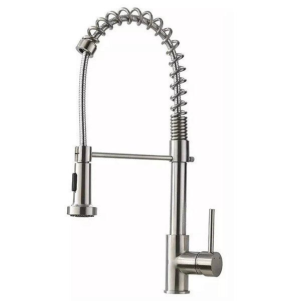 Torneira Gourmet Monocomando Cozinha Luxo Inox Misturador Agua Fria Quente Mesa Pia Bancada Area Externa Resistente