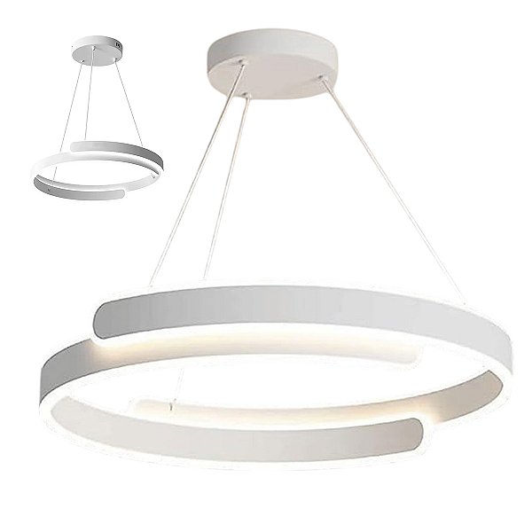 Lustre Pendente Plafom 3 wm 1 LED Luminaria Luxo Decoraçao Residencial Comercial Ambiente Moderno