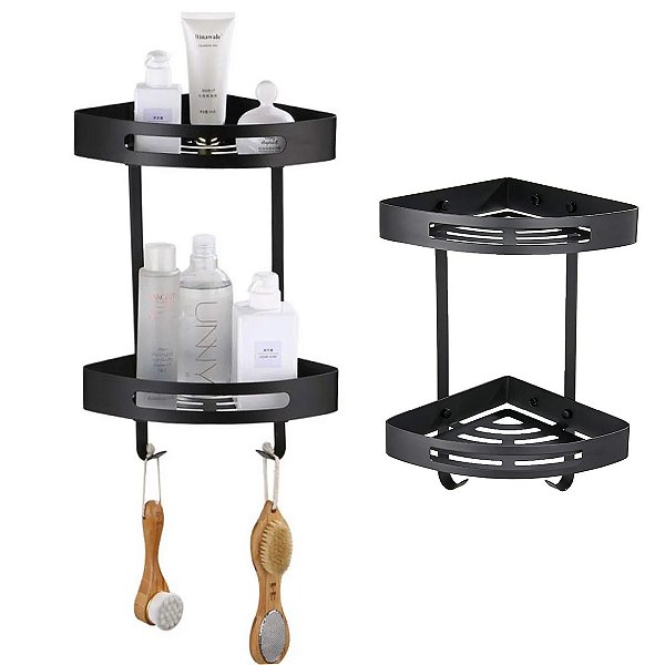 Suporte de Canto Prateleira Banheiro Shampoo Condicionador Sabonete Box Saboneteira Lavanderia Organizaçao Utensilios