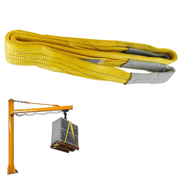 Cinta Elevaçao 3 Toneladas 5 Metros  Peso Guincho Obra Construçao Mudança Caminhao Resistente Carga Pesada