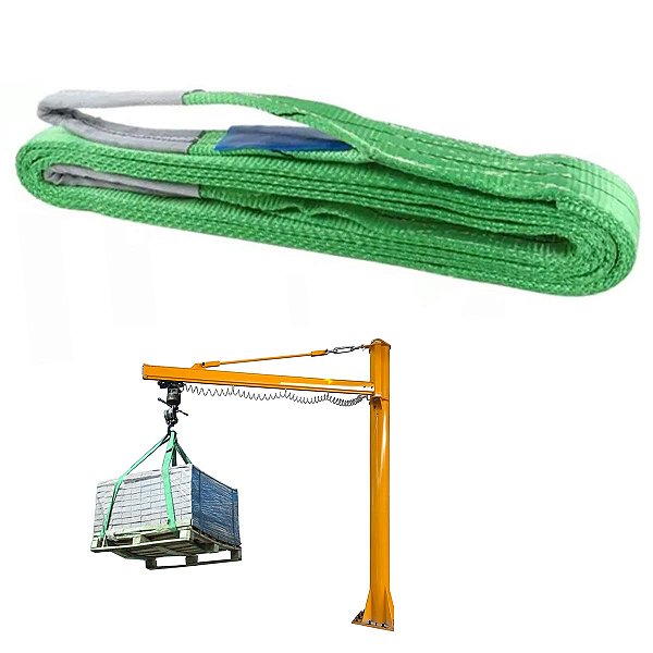 Cinta Elevaçao 2 Toneladas 6 Metros Obra Construçao Carga Pesada Peso Guincho Mudança Caminhao Resistente