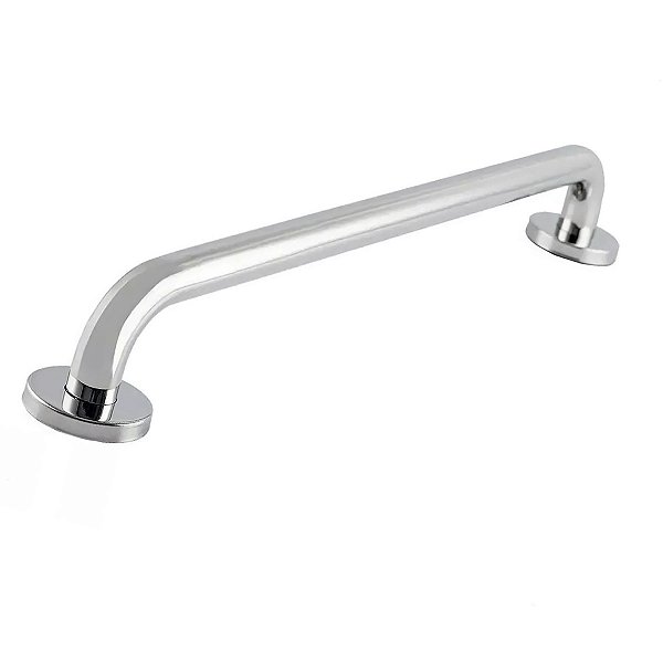 Barra de Apoio 80cm Inox Acessibilidade Banheiro Box Idoso Gestante Deficiente Segurança Corrimao Suporte Escada