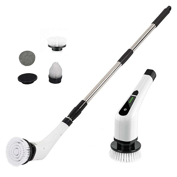 Escova de Limpeza Eletrica Potente 25W Giratoria Sem Fio Regarregavel Esfregao Limpeza Azulejo Chao Parede Polimento