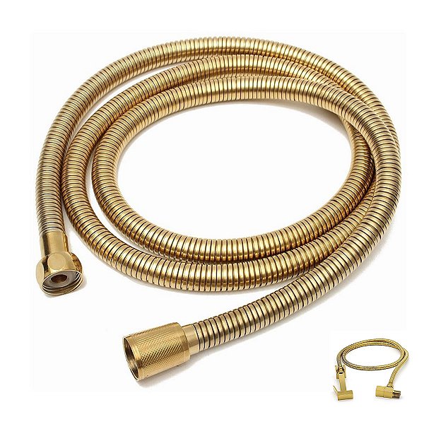 Engate Mangueira Flexivel Chuveirinho Ducha Higienica 1 Metro 20cm Banheiro Lavabo Casa Hotel