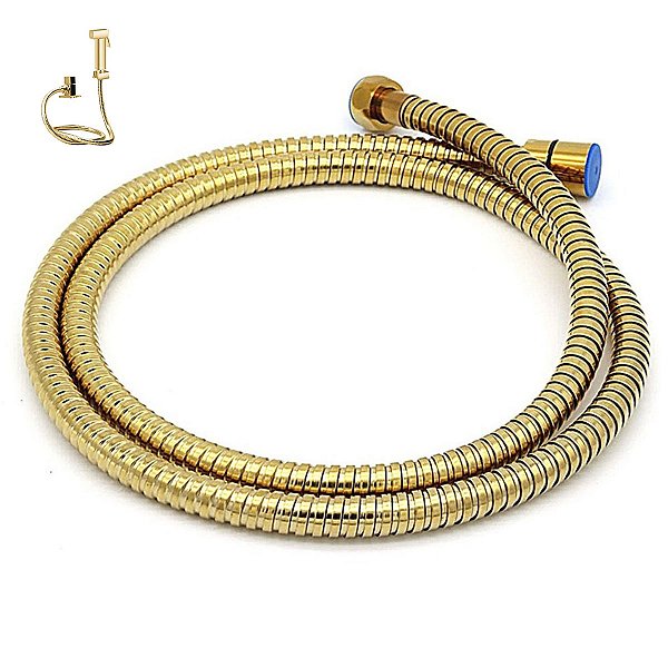 Engate Ducha Higienica Chuveirinho Mangueira Flexivel 1 Metro 50cm Banheiro Lavabo Casa Hotel