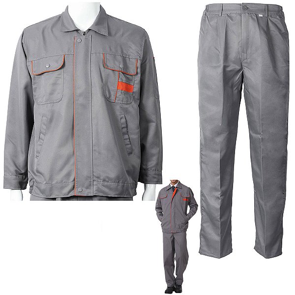 Conjunto Uniforme EPI Listra Refletiva Segurança Obra Construçao Civil Mecanico Engenheiro  Prestador de Serviço