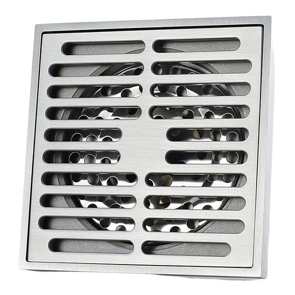 Ralo Inox 10x10 Banheiro Lavabo Anti Odor Anti Inseto Rapido Escoamento Seguro Resistente