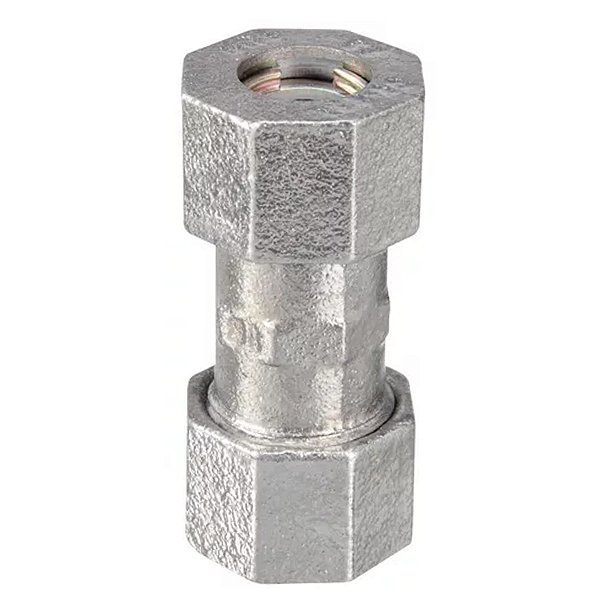 Luva 3/4 Polegadas Galvanizada Tupy com Anel De Vedaçao Conexao tubos De Aço Polietileno Construçao Obra Hidraulica