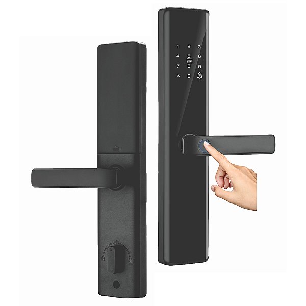 Fechadura Eletronica Digital Wifi Biometria App Cartao Chave Celular Smartphone Segurança Residencial Porta Proteçao