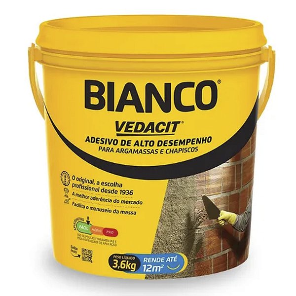 Adesivo Aditivo Argamassa Chapisco 3,6 Litros Alto Desempenho Obra Construçao Rendimento