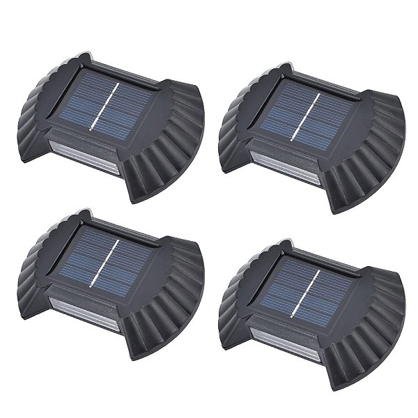 Luminaria Solar Arandela Spo Kit 4 Uni Iluminaçao Decoraçao Quintal Varanda Garagem Jardim Escada Enfeite Moderno