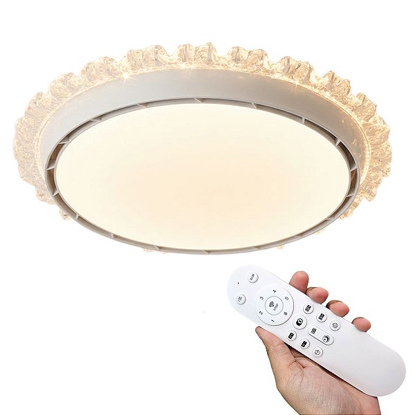 Luminaria Ventilador Sem Helice Cristal 6 Niveis 3 Tons Ajustavel Decoraçao Sala Quarto Casa Escritorio
