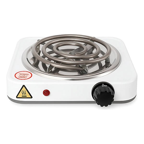 Fogao Eletrico Cooktop 1000W Fogareiro 1 Boca Cozinha Mesa 5 Temperatura Ajustaveis Portatil Comida Cocçao