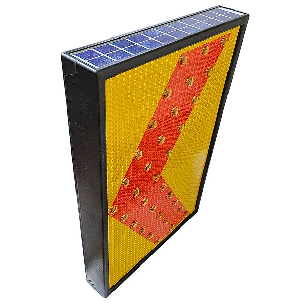 Sinalizador Solar Seta Obra Rodovia Emergencia Alerta Estrada Avenida Transito Acidente Segurança Fiscalizaçao
