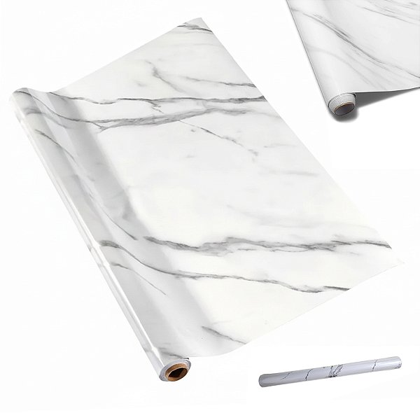 Papel de Parede Adesivo Autocolante Flexivel Marmore Falso Obra Construçao Reforma Moveis Banheiro Cozinha Envelopamento