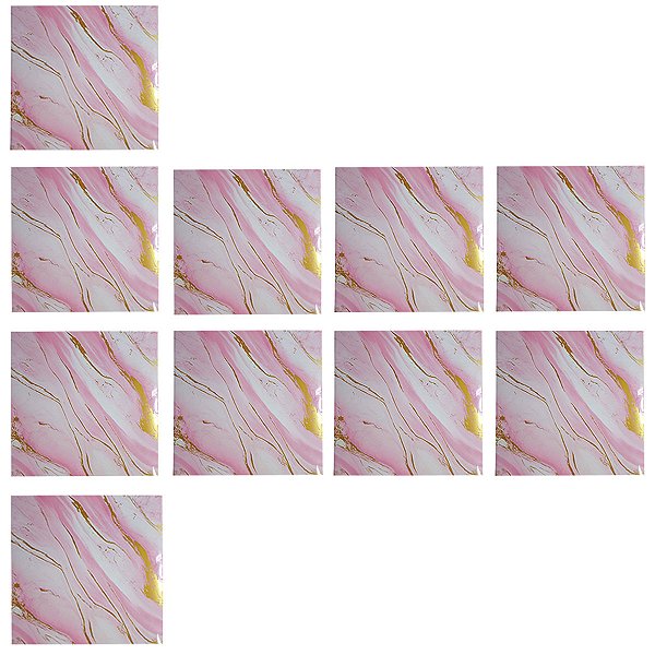 Placa Adesiva 3D Marmore Kit 10 uni Autocolante Papel de Parede Moderno Reforma Obra Casa Decoraçao Ambiente