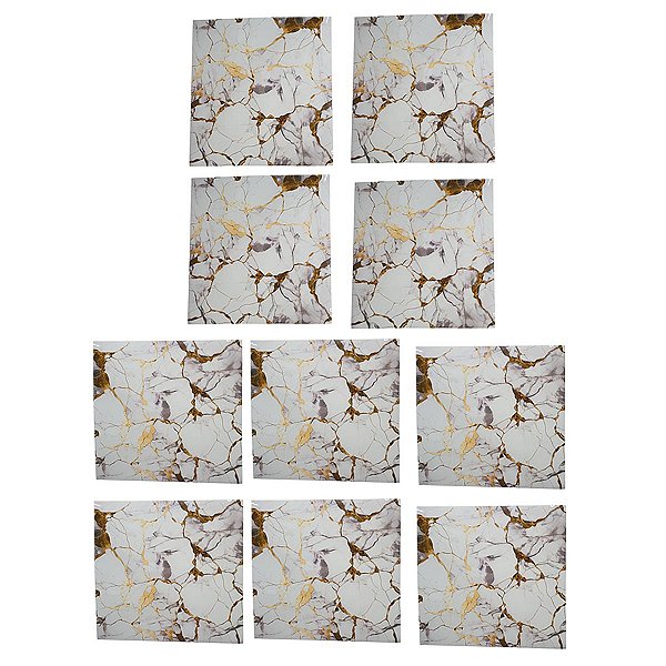 Placa Adesiva Marmore 3D Kit 10 uni Papel de Parede Autocolante Moderno Obra Reforma Casa Cozinha Banheiro Quarto