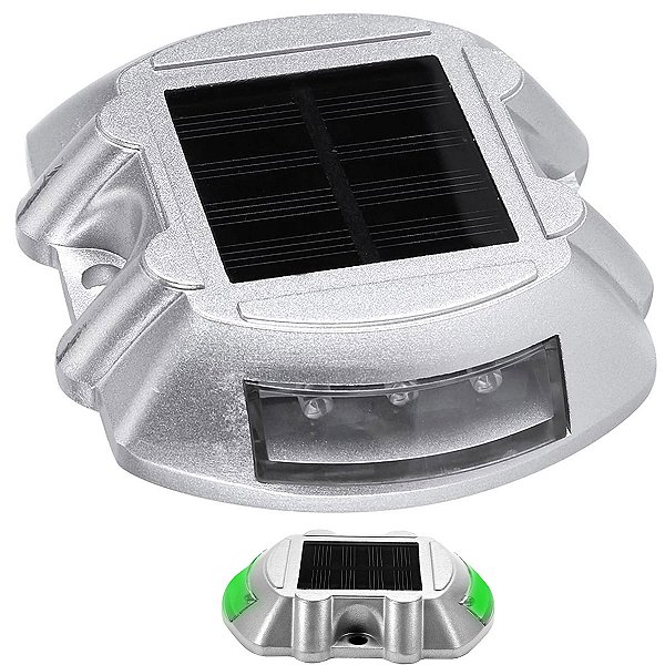 Tacha Solar Sinalizador Viario Olho de Gato Sinalizaçao Rodovia Estrada Transito Segurança Obra Pavimentaçao