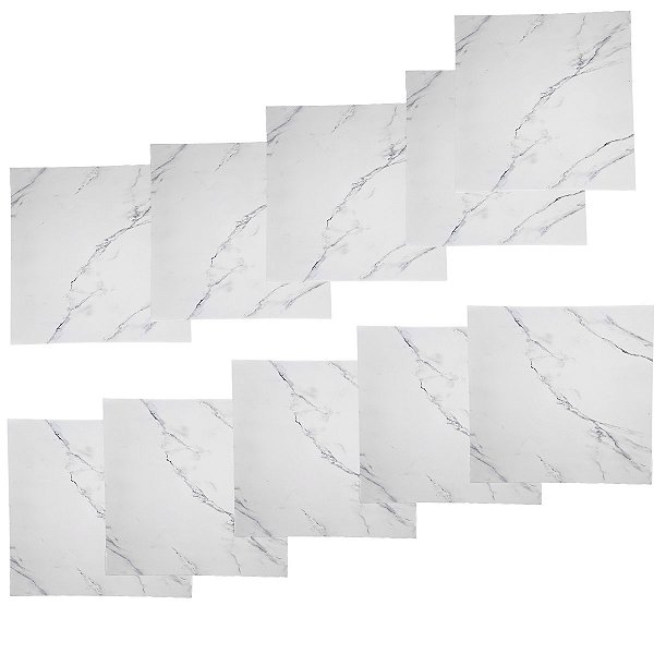 Placa Adesiva Autocolante Kit 10 Uni Papel Parede Marmore Falso Decoraçao Sala Estar Banheiro Cozinha Obra Reforma