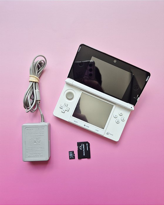 Nintendo 3DS Branco 32Gb Lotado de Jogos