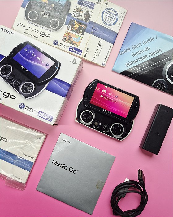 PSP GO (Playstation Portable) Preto 16Gb Completo Lotado de Jogos