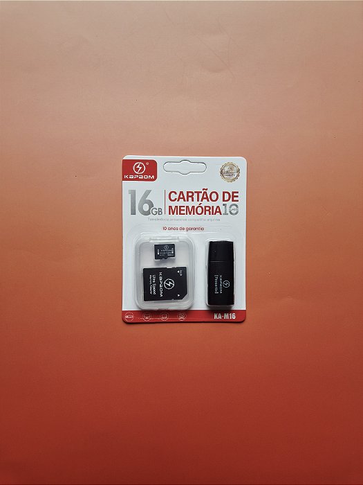 Cartão de Memória KapBom 16GB com Adaptador - Novo e Lacrado!