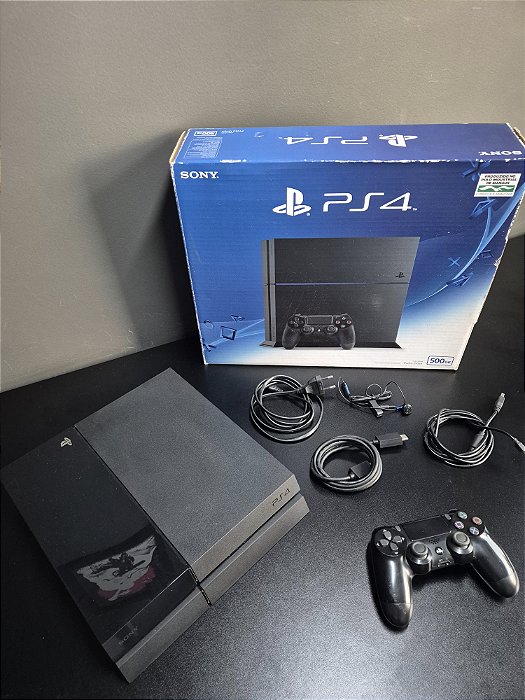 Console Sony (PS4) PlayStation 4 Fat 500Gb Completo Lotado de Jogos + Controle + FIFA 18