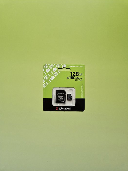 Cartão de Memória Kingston 128GB com Adaptador (Novo – Lacrado)