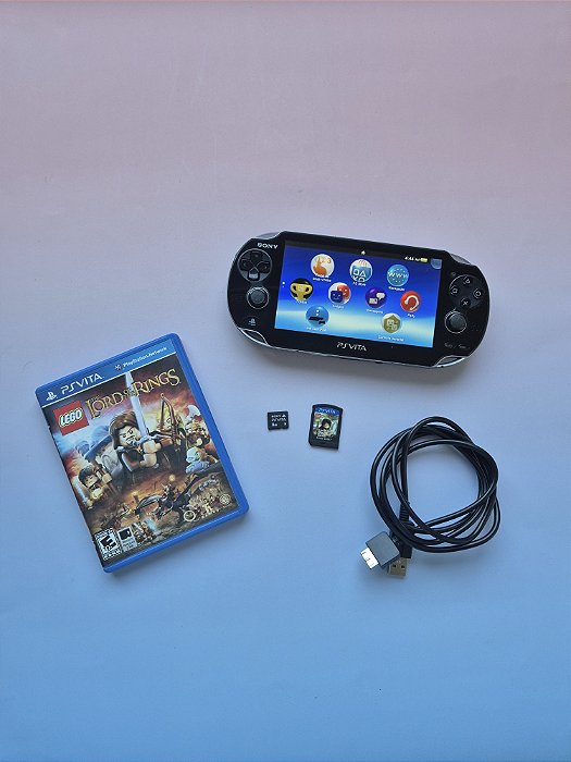 PS VITA (Psvita) OLED Preto 8GB Lotado de Jogos + Jogo LEGO Lord of the Rings