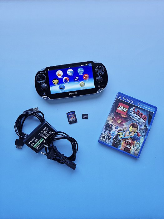 PS VITA (Psvita) OLED Preto 16GB Lotado de Jogos + Jogo LEGO Movie