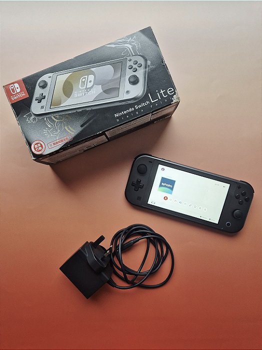 Nintendo Switch Lite Edição Pokémon Dialga & Palkia Completo 128Gb Lotado de Jogos