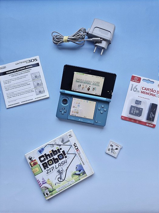 Nintendo 3DS Azul 16GB + Jogo Físico + Jogos Instalados
