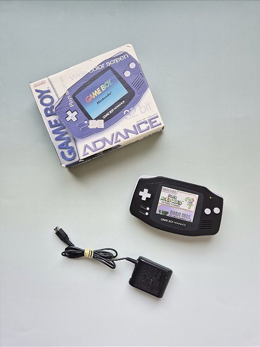 GAME BOY ADVANCE GBA Tela IPS Recarregável Completo + Super Mario Advance