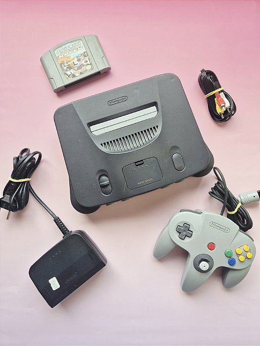 Nintendo 64 (N64) + Controle Original + Jogo Star Wars Episode I: Racer