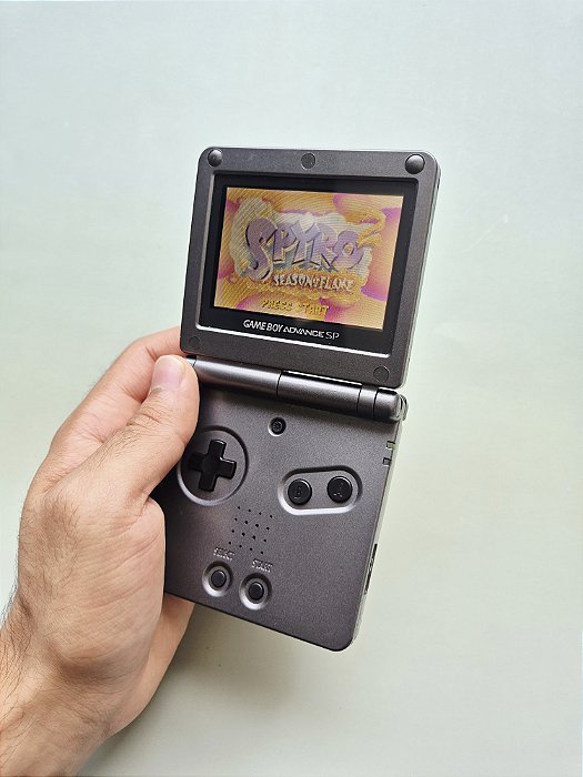 Game Boy Advance SP Preto + Tela Original + Jogo Mídia Física