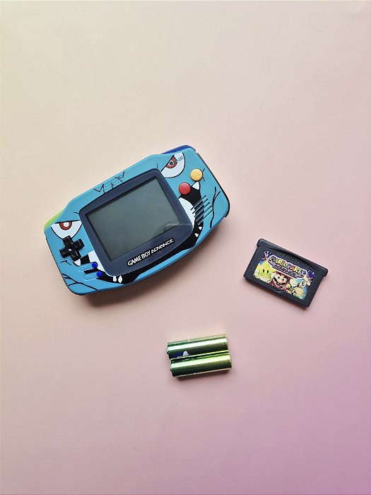 Nintendo Game Boy Advance Blue Monster + Tela Original + Jogo Mario Party