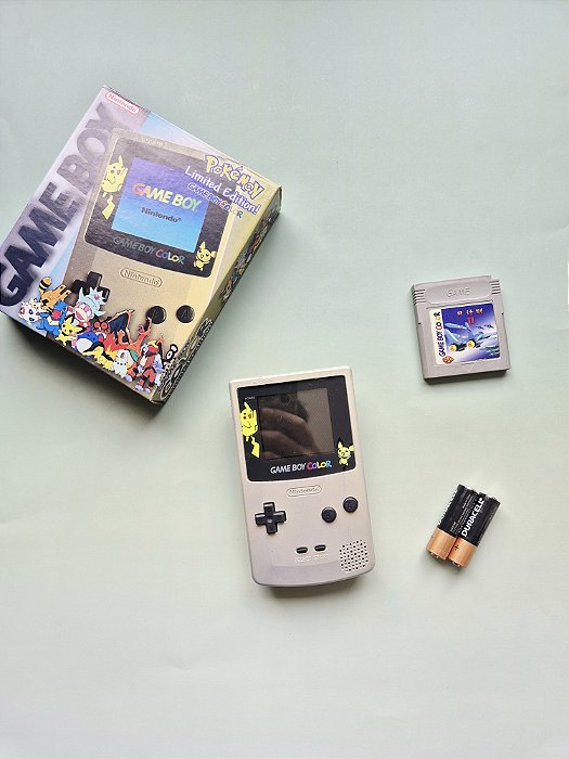 Nintendo Game Boy Color Pokémon Limited Edition Dourado + Jogo Mídia Física