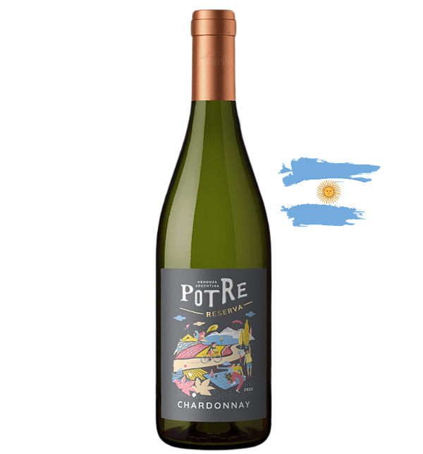 Potre Chardonnay Reserva 2022 - Vinho Branco Fino Argentino