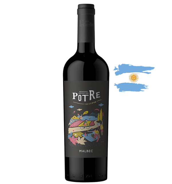 Potre Malbec Reserva 2020 - Vinho Tinto Fino Argentino