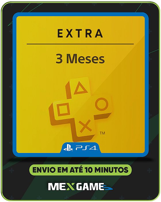 PSN PLAYSTATION PLUS EXTRA 3 MESES - PS4 - MÍDIA DIGITAL